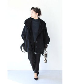 ▼▼(S~L対応)「FRENCHPAVE」(紺)浮き立つ花の貼り絵シャツミディアムワンピース1月19日22時販売新作