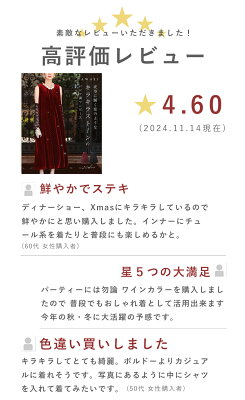 【再入荷♪9/19 20時】(S~3L対応)夜空に瞬く星のようなキラキラストーンのベロア調ロングワンピース - Image 2