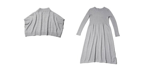 ▼▼(S~M対応)(グレー)「FRENCHPAVE」上半身の体型カバー2点セットトップスワンピース11月30日22時販売新作