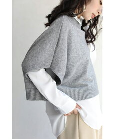 ▼▼(S~M対応)(グレー)「FRENCHPAVE」上半身の体型カバー2点セットトップスワンピース11月30日22時販売新作