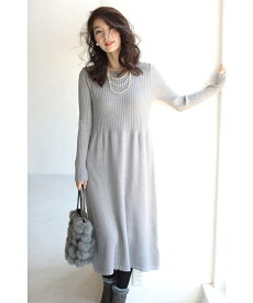 ▼▼(S~M対応)(グレー)「FRENCHPAVE」上半身の体型カバー2点セットトップスワンピース11月30日22時販売新作