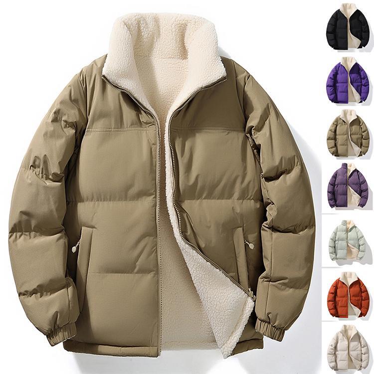 中綿ジャケット アウター メンズ キルティングジャケット 厚手 ボアジャケット ブルゾン 裏起毛 立て襟..