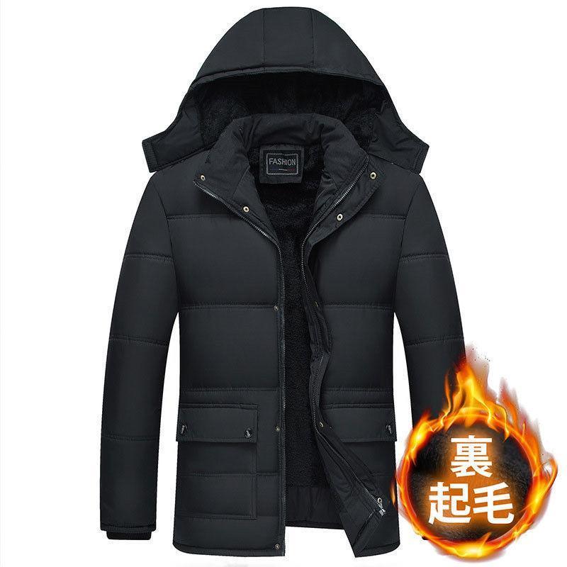 ダウンコート メンズ ダウンジャケット 防寒 厚手 マウンテンパーカー 裏起毛 ロング丈 防風 フード付き ジャケット アウター 冬服 防風コート おしゃれ