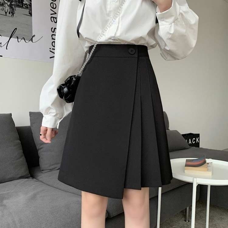 スカート 就職 膝丈 事務服 キュロット ひざ丈 事務服 Aライン プリーツスカート フォーマル オフィス ブラック レディース 黒 オフィス 通勤 カジュアル OL 洗える シワになりにくい 形態安定 春夏 秋冬 通年