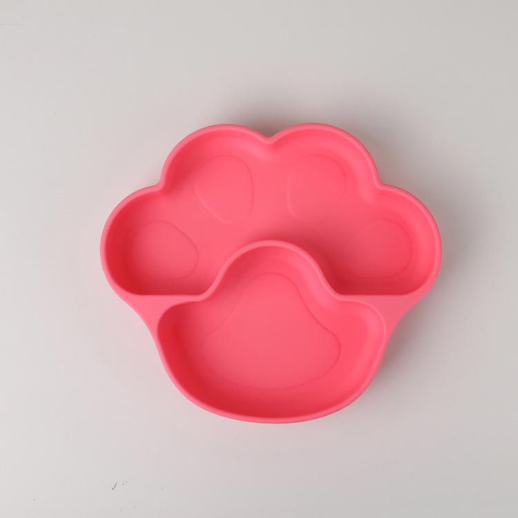 ベビー食器 吸盤ボウル 離乳食プレート 猫の爪 食品級シリコン 離乳食 食器 吸盤つ...