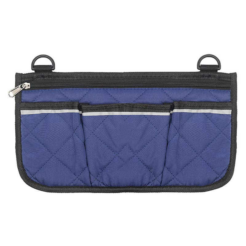 ファスナー付き 車椅子用 車椅子バッグ かばん バッグ サイドポケット 車椅子 診察券 車いす 簡単取付け ポーチ 車椅子用 薄型 スマホ 椅子 小物入れ 小物整理 収納ケース 小物収納バッグ ベビーカー 送料無料 介護用品 お薬 パープル ブラック グレー ネイビー 3