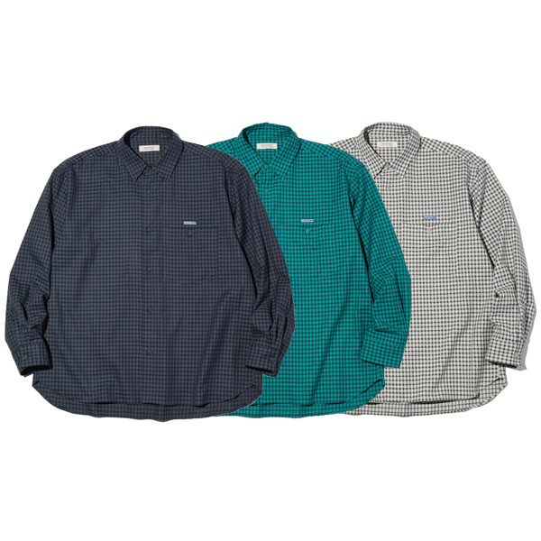 RADIALL/ラディアル DIM - REGULAR COLLARED SHIRT L/S【ギンガムチェックシャツ】【17時まで即日発送】