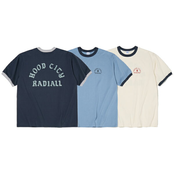 ■RADIALL / ラディアル アイテムコメント ラディアル定番のボックスシルエットのリンガーT。キメが細かく、肌触りの良い40双天竺生地を使用、快適な着心地と高級感が特徴。フロントとバックに、ひび割れラバープリント（※ひび割れてきます）でグラフィックが施され、ヴィンテージ感を楽しめるアイテム。 1970年代のヴィンテージTをカスタムしたものからインスパイア。 ※ひび割れプリントは、プリントが、納品時より経過でひび割れてきます。また手で揉んでもひび割れます。ヴィンテージの様なプリントを楽しめます。ご了承の上お買い求めください ■サイズ表 着丈/身幅/肩幅/袖丈 M 69 57 52 26 L 71 59 54 27 XL73 61 56 28 ◆モデル身長◆着用サイズ ◆素材:COTTON 採寸数値はこちらを御参照ください。 メーカー希望小売価格はメーカー商品タグに基づいて掲載していますHOME >> RADIALL >> 商品詳細 RADIALL / ラディアル★BUNNY D - CREW NECK T-SHIRT S/S