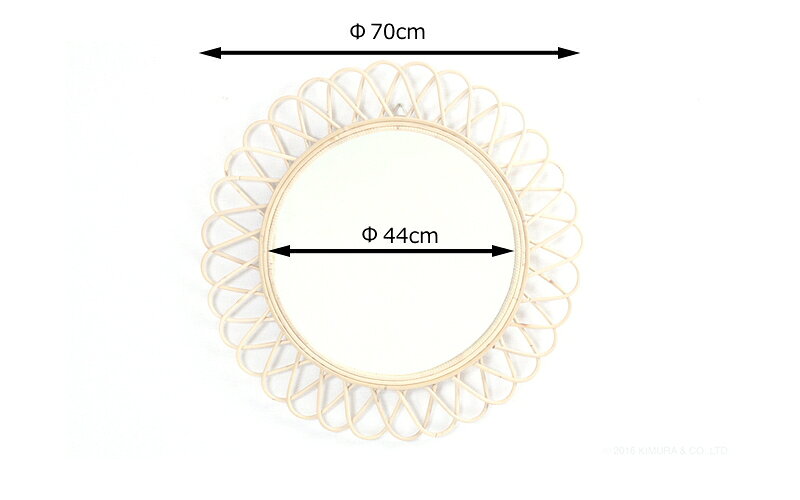 ラタン サンミラー 花型 径70cm [2]