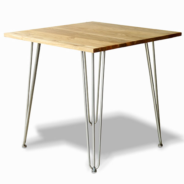 80ダイニングテーブルエルム材×ス...