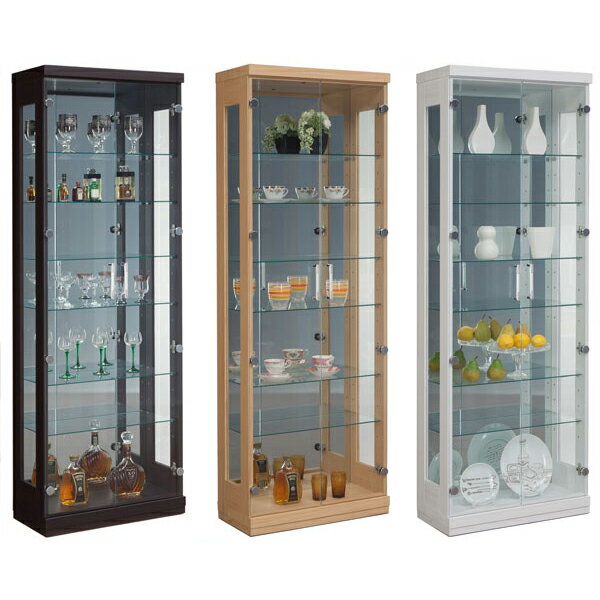 乐天商城 - 180cm高コレクションボード(BR/WH/NA) コレクション コレクションケース コレクションボード 飾り棚 背面ミラー 収納 収納棚 収納ケース キュリオケース ガラスケース 北欧 シンプル 【開梱設置要見積り】