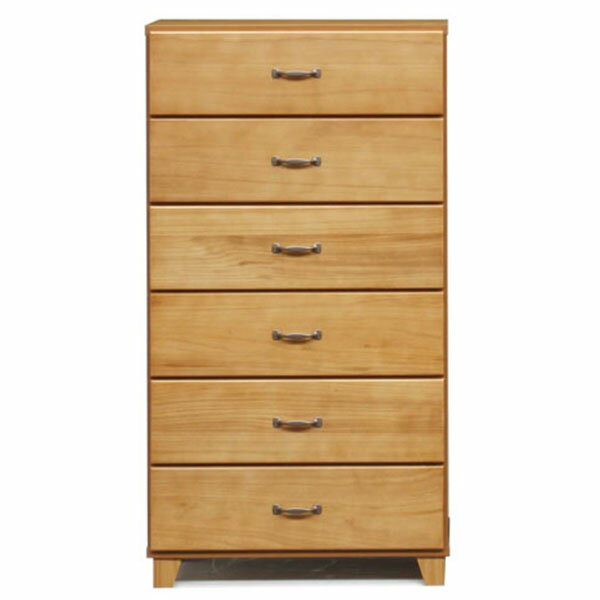 60-6 チェスト 6段製 　引出しの前板に天然木（桐材）を使用した、安心の国内生産品！　シンプルなデザインですが、決して古臭いわけではなく、どんなお部屋にもピッタリマッチする温かみのあるデザインです！たんす タンス