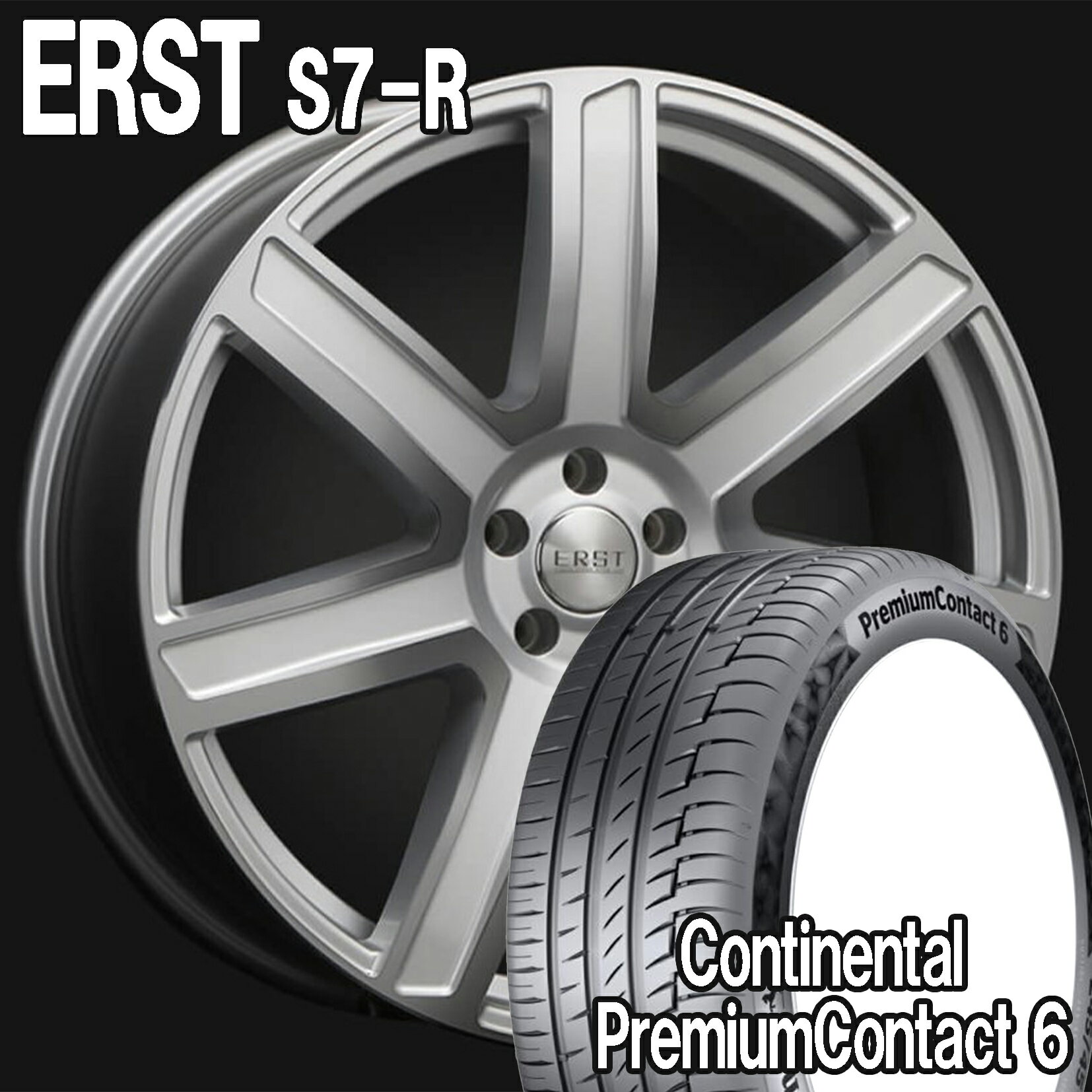 ★5月15日限定ポイント3倍★ ERST S7-R WHEEL 22×9.5J (35) シルバーポリッシュ XC90(LB/LD)用 コンチネンタルタイヤ4本セット！