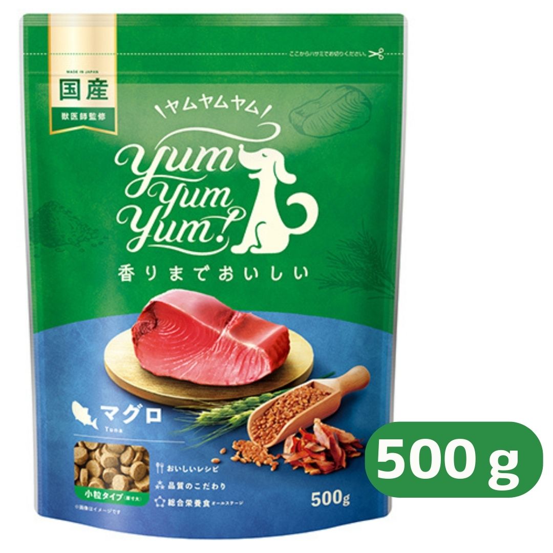 yum yum yum！ ヤムヤムヤム マグロ ドライタイプ 500g 【日本産 マグロ タラ マグロ節 カツオ節 こんぶ しいたけ 栄養満点 着色料＆ 香料 不使用】