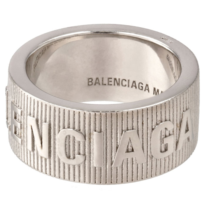 バレンシアガ BALENCIAGA リング ロゴ FORCE STRIPED メンズ レディース 指輪 674648 J8400 0918