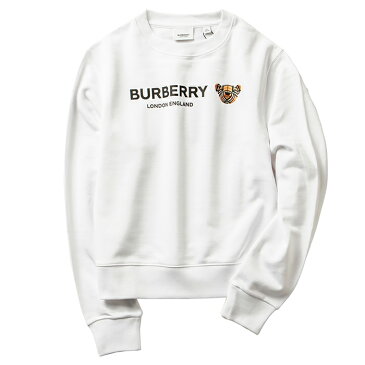 バーバリー BURBERRY 2021年秋冬新作 【大人もOK】スウェットシャツ キッズ 14Y トーマスベアモチーフ コットン トレーナー ホワイト系 8042941