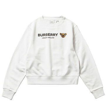 バーバリー BURBERRY 2021年秋冬新作 【大人もOK】スウェットシャツ キッズ 14Y トーマスベアモチーフ コットン トレーナー ホワイト系 8042941
