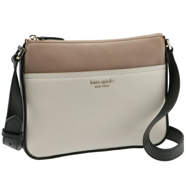 ケイトスペード KATE SPADE 2021年秋冬新作 ショルダーバッグ RUN AROUND ミディアム クロスボディバッグ ベージュ×アイボリー PXR00405 0018 098