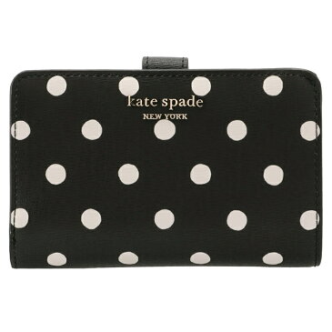 ケイトスペード KATE SPADE 2021年秋冬新作 財布 二つ折り サフィアーノレザー SPENCER スペンサー コンパクトウォレット ブラック系 PWR00418 0005 098