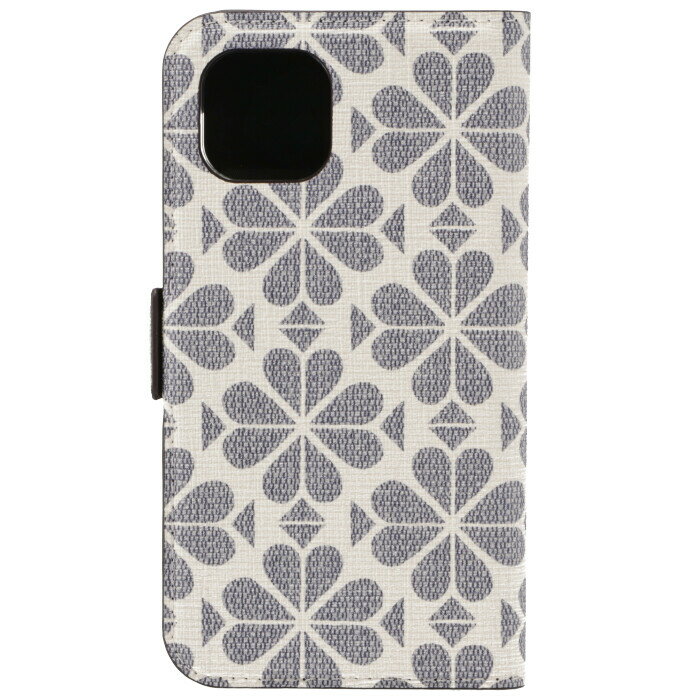 ケイトスペード KATE SPADE iPhone13ケース 手帳型 SPADE FLOWER カードポケット付き スマホケース ブルー系 K7358 0080 403