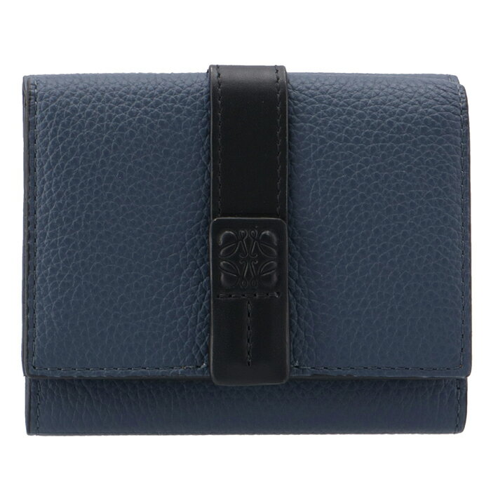 ロエベLOEWE2020年秋冬新作財布三つ折りミニ財布トライフォールドウォレットブルー系12412AB4100513932