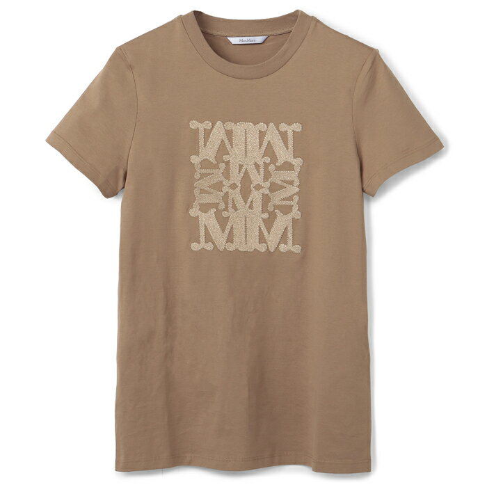 マックスマーラ MAX MARA Tシャツ TAVERNA アップリケ 半袖シャツ クルーネック ショートスリーブ 2024年春夏新作 2411941052 0007