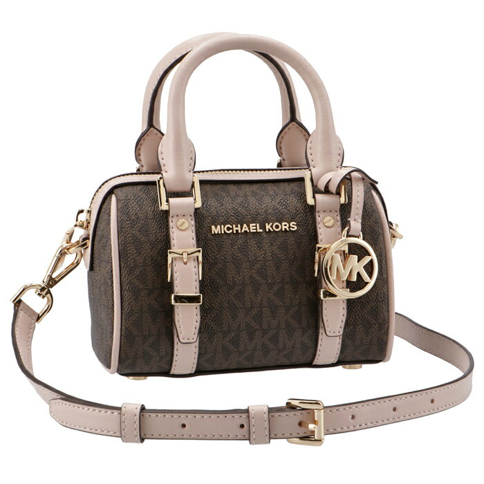 マイケル マイケル コース MICHAEL MICHAEL KORS ショルダーバッグ エクストラスモール DUFFLE XS クロスボディ ミニバッグ ブラウン系 ブラウン/ソフトピンク 32F9G06C0B 0005 266のサムネイル