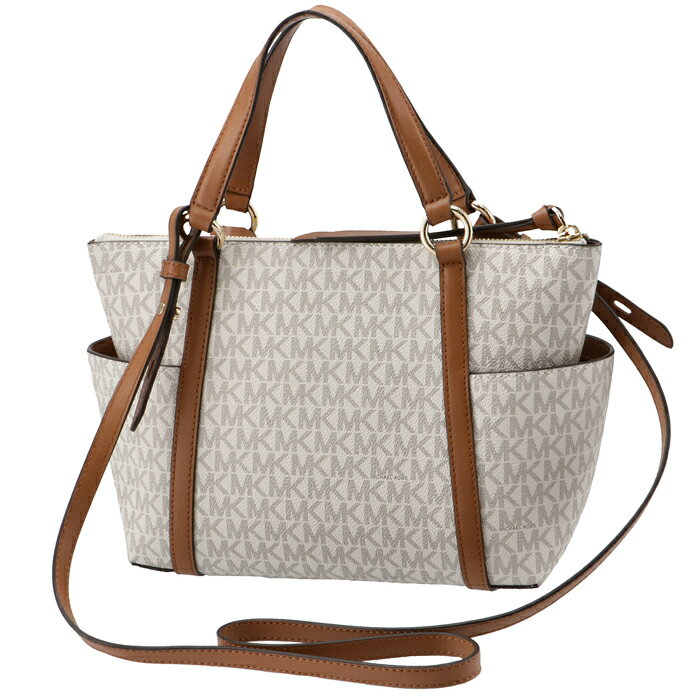 マイケル マイケル コース MICHAEL MICHAEL KORS トートバッグ NOMAD スモール コンバーチブル グラブトート MKロゴ ホワイト系 バニラ/アコーン 30T0GNXT1B 0005 149