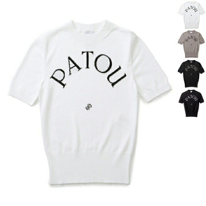 パトゥ PATOU ニット 半袖 エコフレンドリーコットン ジャカードニット ショートスリーブ KN0688045 0001のサムネイル