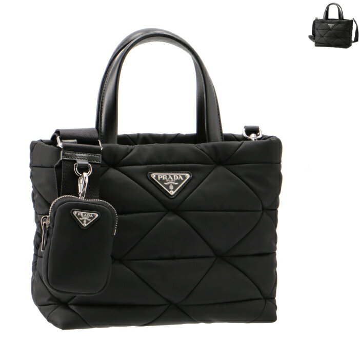 プラダ PRADA トートバッグ パデッド Re-Nylon ナイロン ミニポーチ付き 1BG373B9O RDJNのサムネイル