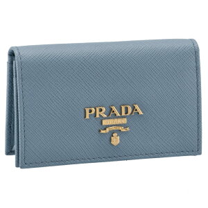 プラダ PRADA カードケース 名刺入れ レディース サフィアーノメタル ブルー系 1MC122 QWA 637