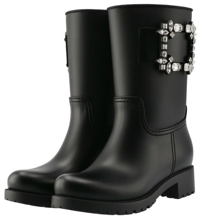 ロジェ ヴィヴィエ ROGER VIVIER ブーツ テンペット ヴィヴ ストラス バックル ブラック RVW43230010 CZZ B999のサムネイル