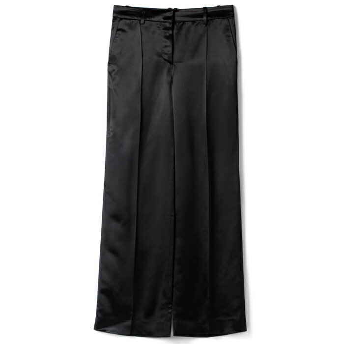 ザ ロウ THE ROW パンツ ENCORE ビスコースパンツ サテン クラシックテイラードパンツ 8016 W3044 BLK