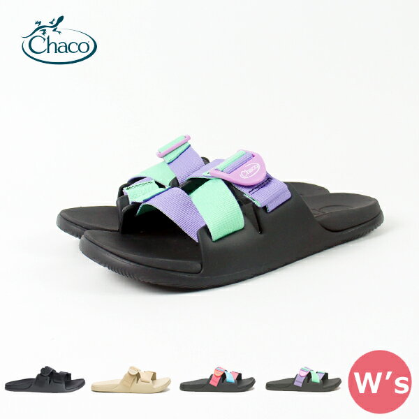 『20 OFF』 Chaco チャコ / Ws CHILLOS SLIDE レディース チロス スライド 『12365271』 『シャワーサンダル』 『BLACK / PURPLE GREEN / ROSE BLUE』 『2023春夏』