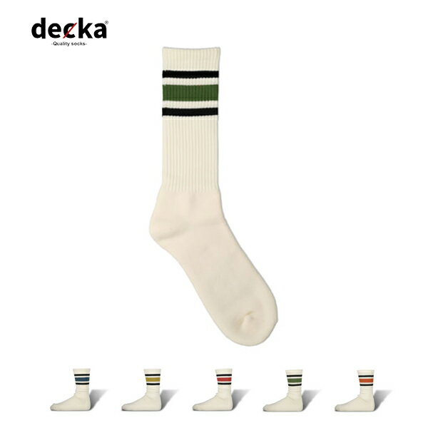 デカ 靴下 レディース decka 『デカ』 / 80's Skater Socks 『de-11』 『de-11JP』 『ストライプ』 『日本製』 『ユニセックス』 『ネコポス対応』