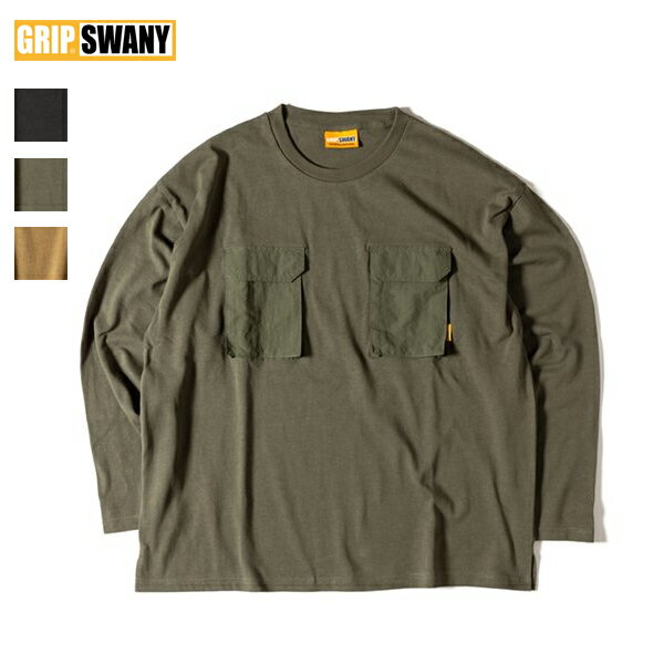 グリップスワニー GRIP SWANY | GEAR POCKET WIDE LS TEE ギアポケットワイドロングスリーブ TEE | GSC-51 | 2022秋冬 | 20%OFFクーポン対象