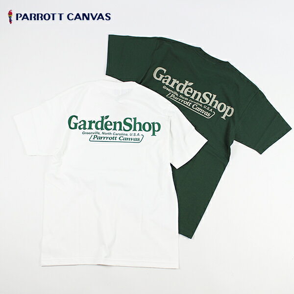 『20 OFF』 PARROTT CANVAS / Gardenshop Logo S/S T-shirt ガーデンショップロゴTシャツ 『PC23113001』 『パロットキャンバス』 『2023春夏』 『ネコポス配送』