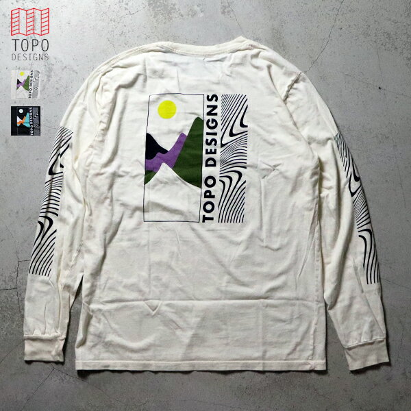 10%OFFクーポン対象 / トポデザイン TOPO DESIGN | MOUNTAIN WAVES LONG SLEEVE TEE マウンテンウェーブロングスリーブTEE | 412314 | 2024春夏 | ネコポス配送