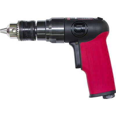 ■小型・軽量・強力タイプです。■正逆回転式で、タッピング作業可能です。SI5506●チャック能力(mm):10●穴あけ能力(mm):10●無負荷回転数(rpm):1700●空気消費量([[立米]]/min):0.21●ホース取入口:Rc1/4●排気:後方●全長(mm):160●無負荷回転数(min[[の-1乗]]):1700※メーカーの都合により、パッケージ・仕様等は予告なく変更になる場合がございます。あらゆる穴あけ作業に。自動車板金の旧パネル、スポット溶接部研削作業。