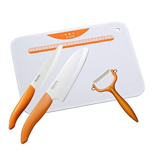 京セラ(KYOCERA) セラミック包丁 キッチン4点セット GP-402OR(オレンジ)のサムネイル