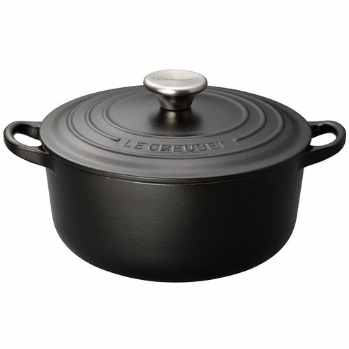 ルクルーゼ ココットロンド ル・クルーゼ(LE CREUSET) ココット ロンド IH対応 両手鍋 18cm 2101-18(マットブラック)