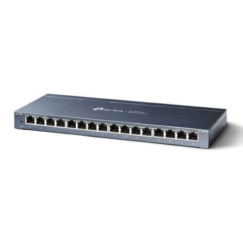 ■10/100/1000Mbps オートネゴシエーションとオートMDI/MDIXに対応したRJ-45ポートを16口搭載■グリーンイーサネット技術により省エネを実現■データ転送を安定させるIEEE 802.3xフロー制御■壁掛けや卓上への配置も可能な金属筐体■802.1p/DSCP QoSとIGMPスヌーピングに対応■設定不要のプラグ&プレイ仕様TLSG116規格及びプロトコル　：　IEEE 802.3i /802.3u /802.3ab /802.3x /802.1pインターフェイス　：　10/100/1000Mbpsポート × 16、 オートネゴシエーション、オートMDI/MDIXファンの数量　：　ファンレス物理セキュリティ ロック　：　Yes消費電力　：　最大: 10.0W外部電源　：　外部電源アダプター (出力: 12VDC / 1.0A)LED インジケータ　：　電源　各ポートにLink/Actインジケーター寸法（幅 X 奥行き X 高さ）　：　286*111.7*25.4 mm最大消費電力　：　10W(220V/50Hz) Max Heat Dissipation　：　34.12BTU/h