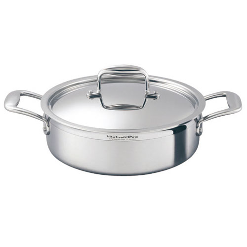 ビタクラフト プロ IH対応 外輪鍋 蓋付 24cm No0233 NO0233