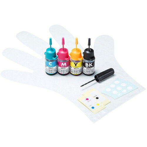 Rakuten - サンワサプライ INK-CM4S10S キヤノン用詰め替えインク 4色セット