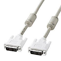 ■DVI(29pinまたは24pin)コネクタを持つパソコンとDVI(29pinまたは24pin)コネクタを持つディスプレイを接続するケーブルです。■シングルリンクモード用です。※デュアルリンクモード・アナログモードでは使えません。■ケーブルの中心から「アルミシールド→アルミシールド→編組シールド」と3重のシールド処理を施し、ノイズから大切なデータを守ります。(TMDS信号線のみ) ■芯線を2本ずつよりあわせたノイズに強いツイストペア線を使用しています。(TMDS信KCDVI3Kカラー：コネクタ/ホワイト(PC99規格適合)ケーブル直径：7.1mmケーブル長：3mコネクタ形状：DVI24pinオス(DVI-D)インチネジ(4-40)-DVI24pinオス(DVI-D)インチネジ(4-40)ケーブル規格：UL20276対応モード：DVIシングルリンクDVIケーブル(シングルリンク)