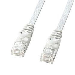 ■伝送速度1000Mbps(1Gbps)、伝送帯域250MHzを実現した、ギガビット完全対応LANケーブルです。■薄さ1.5mmの超フラットで、カーペットの下や、細い隙間にスッキリ配線できます。■コネクタ部の爪が折れにくいよう、ラッチカバー付きコネクタを採用しています。LAFL6005Wカラー ホワイトケーブル長 0.5mコネクタ形状 RJ-45スリムコネクタ付き(ラッチカバー付き)ケーブル構造 より線フラットツイストペアケーブル(AWG30)、ストレート全結線ケーブル直径 1.5mm×6.2mm対応伝送帯域 カテゴリ6(1000BASE-TX)、エンハンスドカテゴリ5(1000BASE-T)、カテゴリ5(100BASE-TX)、カテゴリ3(10BASE-T)適合フラットタイプ、爪折れ防止カバー付ギガビット対応LANケーブル