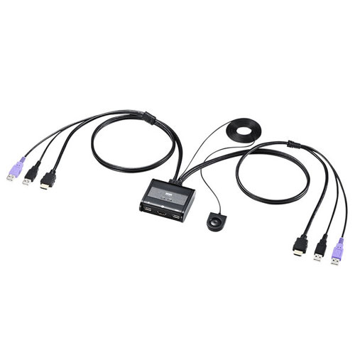 Switching Devices - サンワサプライ SW-KVM2WHU HDMI対応手元スイッチ付きパソコン自動切替器 2:1 SWKVM2WHU