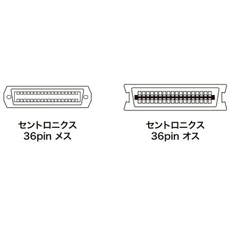 サンワサプライ KPU-365N セントロニクス36pin全結線プリンタ延長ケーブル 5m