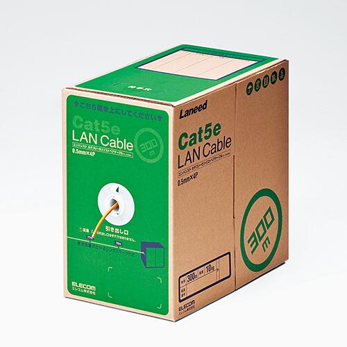 Lan （~5 m） - エレコム(ELECOM) LD-CT2/DR300/RS オレンジ EU RoHS指令準拠 LANケーブル Cat5e 単線 300m