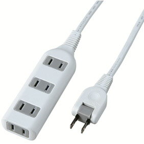 耐トラ付タップ 4個口 1m Y02S401WH(ホワイト)